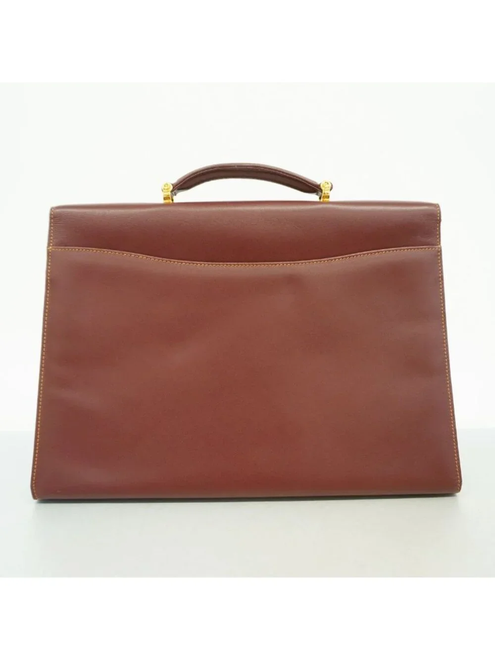 Cartier Business Bag Must Leather Bordeaux Gold